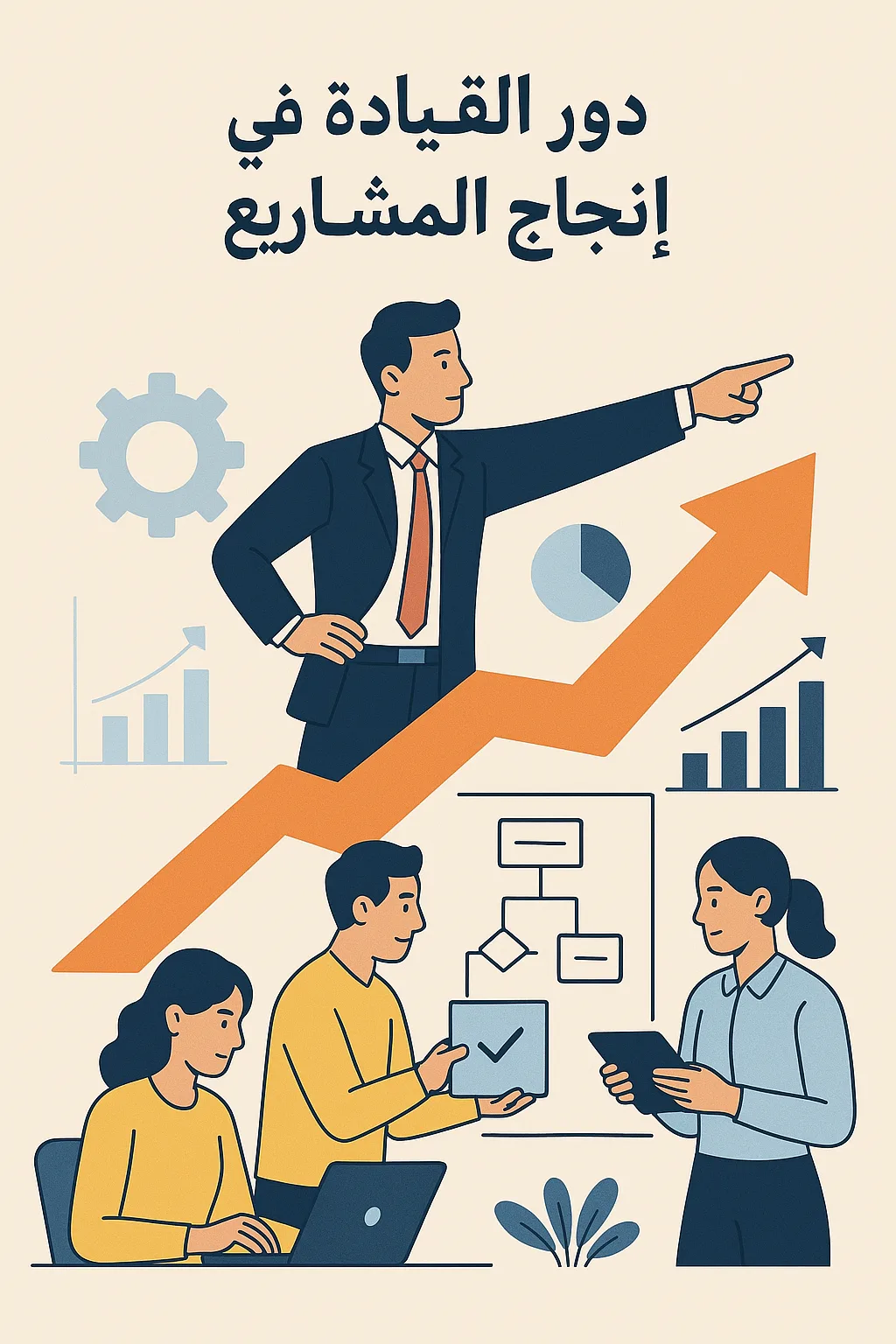 دور القيادة في إنجاح المشاريع png