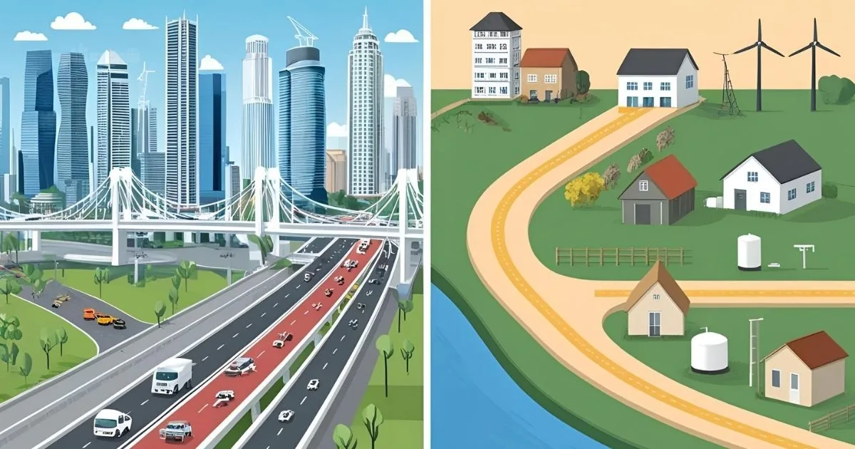 البنية التحتية للمناطق السكنية الحديثة 3 البنية التحتية والبنية الأساسية