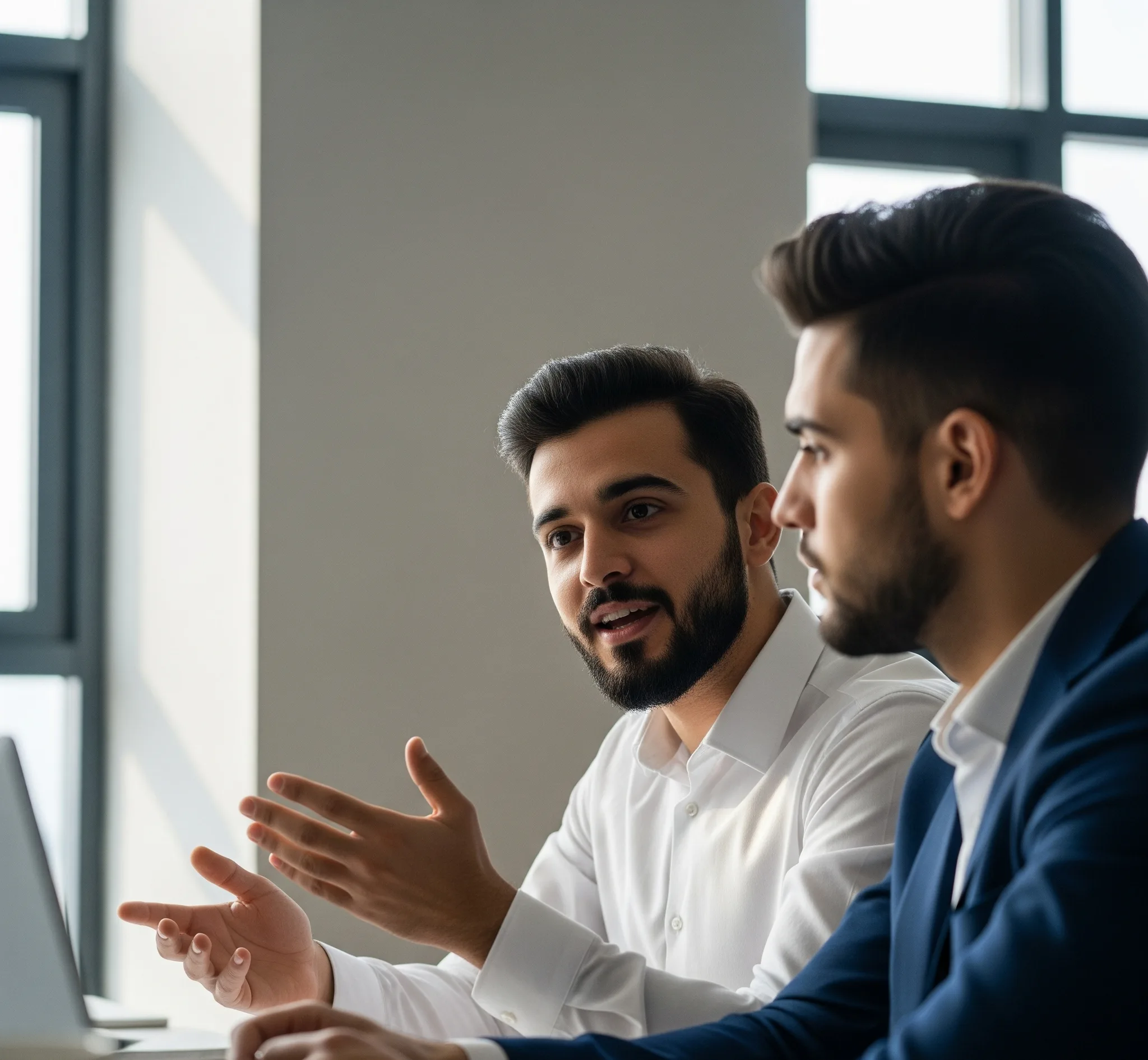 أصحاب المصلحة في المشروع تحديدهم وإدارتهم بفعالية 2 اجتماع فردي بين مدير المشروع وأحد أصحاب المصلحة الرئيسيين، مع التركيز على التواصل الفعال والاستماع.