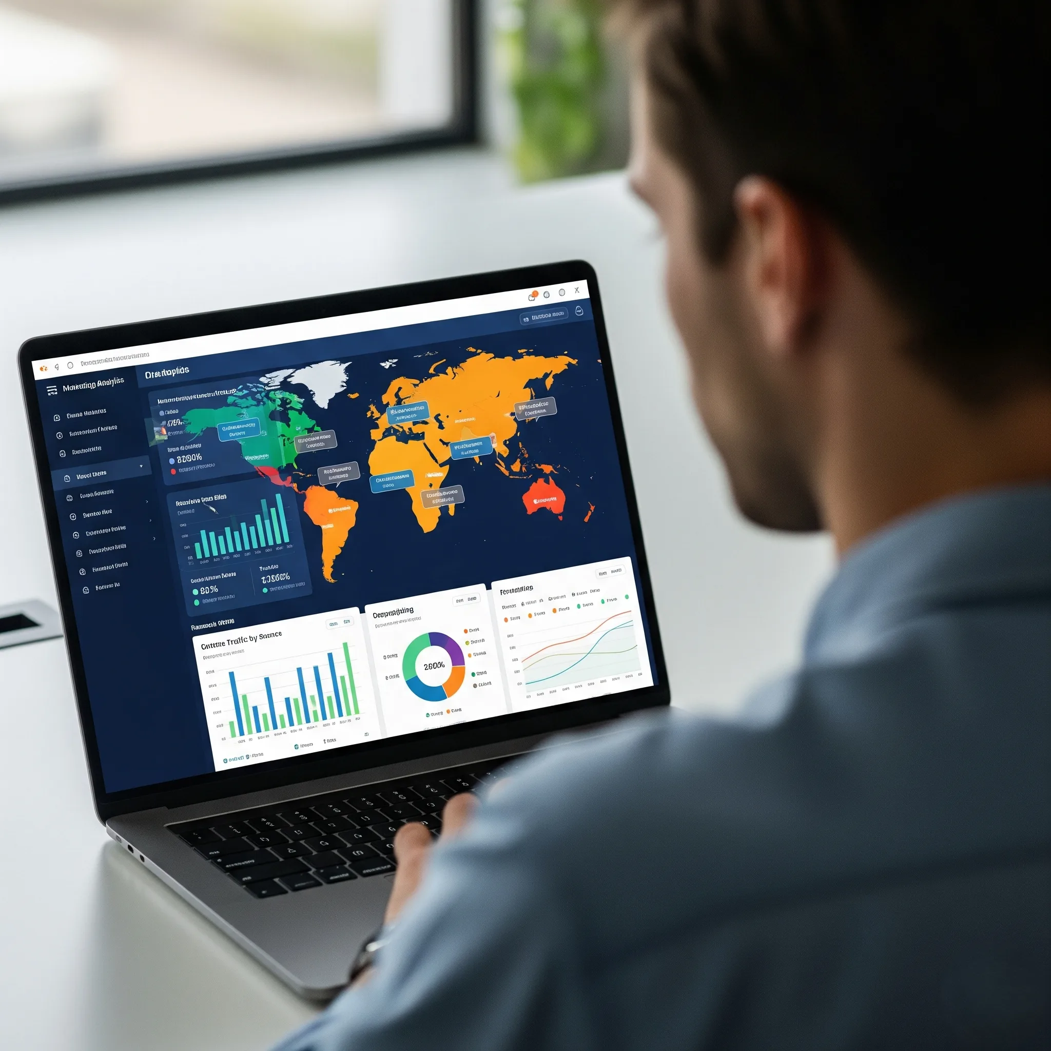 استراتيجيات التسويق اللامركزي والتوسع في الأسواق الجديدة 2 توضح كيف يمكن للتكنولوجيا أن تجمع البيانات من مصادر لامركزية في مكان واحد، مما يطمئن القارئ بأن اللامركزية لا تعني فقدان الرؤية الشاملة للأداء.