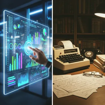 مقارنة مرئية بين القديم والحديث.