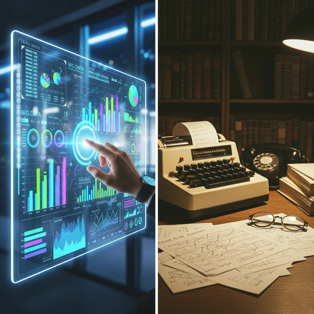 مقارنة مرئية بين القديم والحديث.