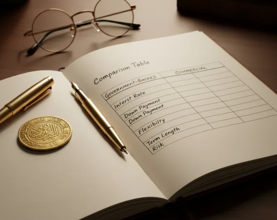 التمويل المدعوم مقابل التمويل التجاري