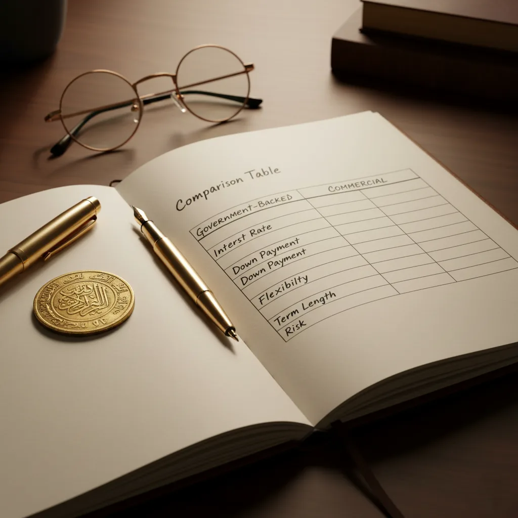 التمويل المدعوم مقابل التمويل التجاري