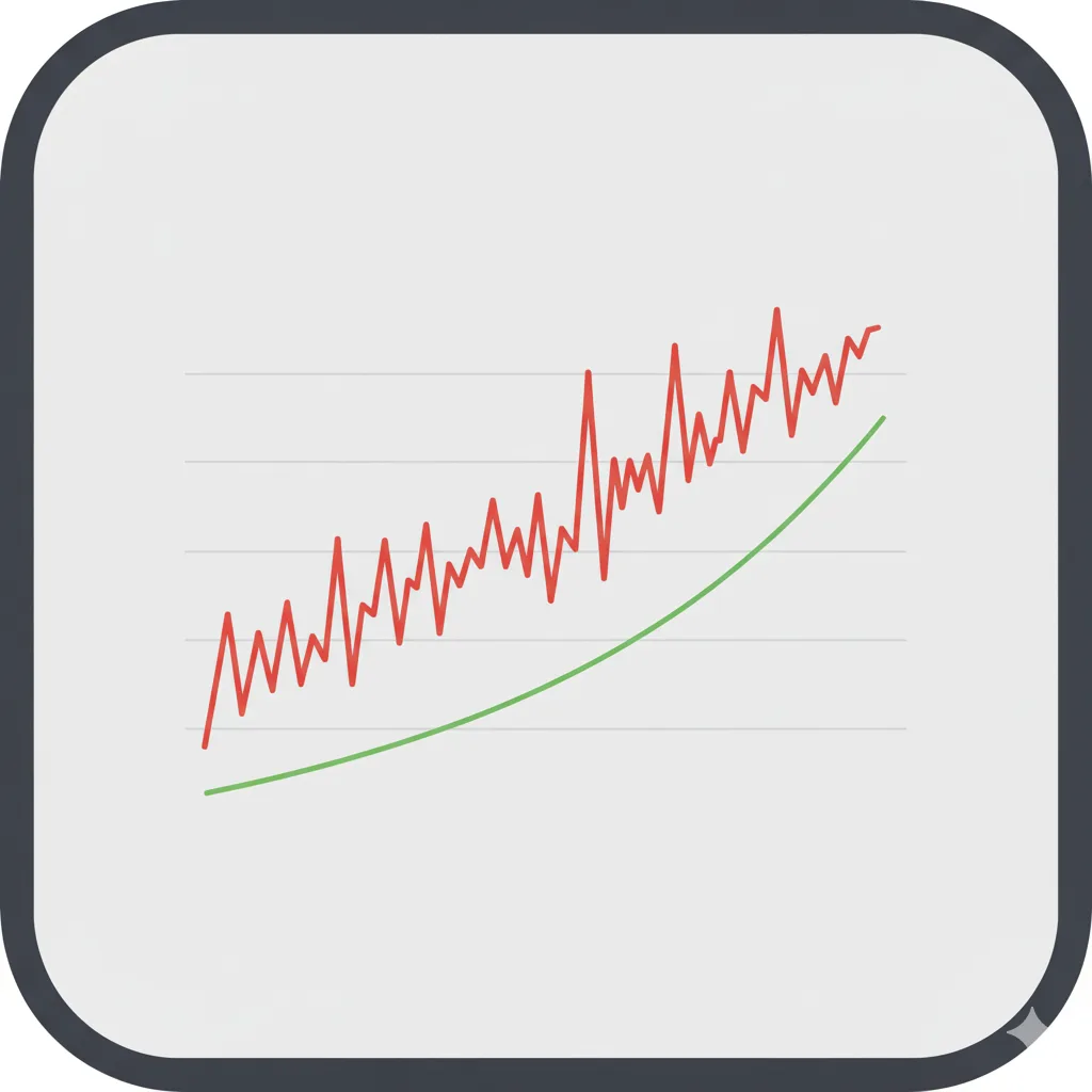 رسم بياني مقارن يوضح التقلبات العالية للأسهم مقابل الاستقرار النسبي للسندات على مدى فترة زمنية.