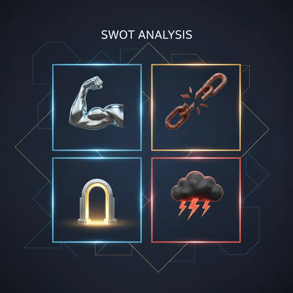 10 خطوات لإعداد خطة عمل لمشروع توسعي كبير 2 تحليل SWOT