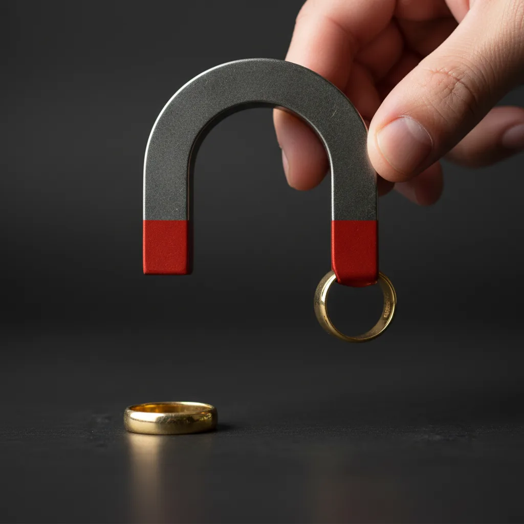 اختبار المغناطيس في الذهب