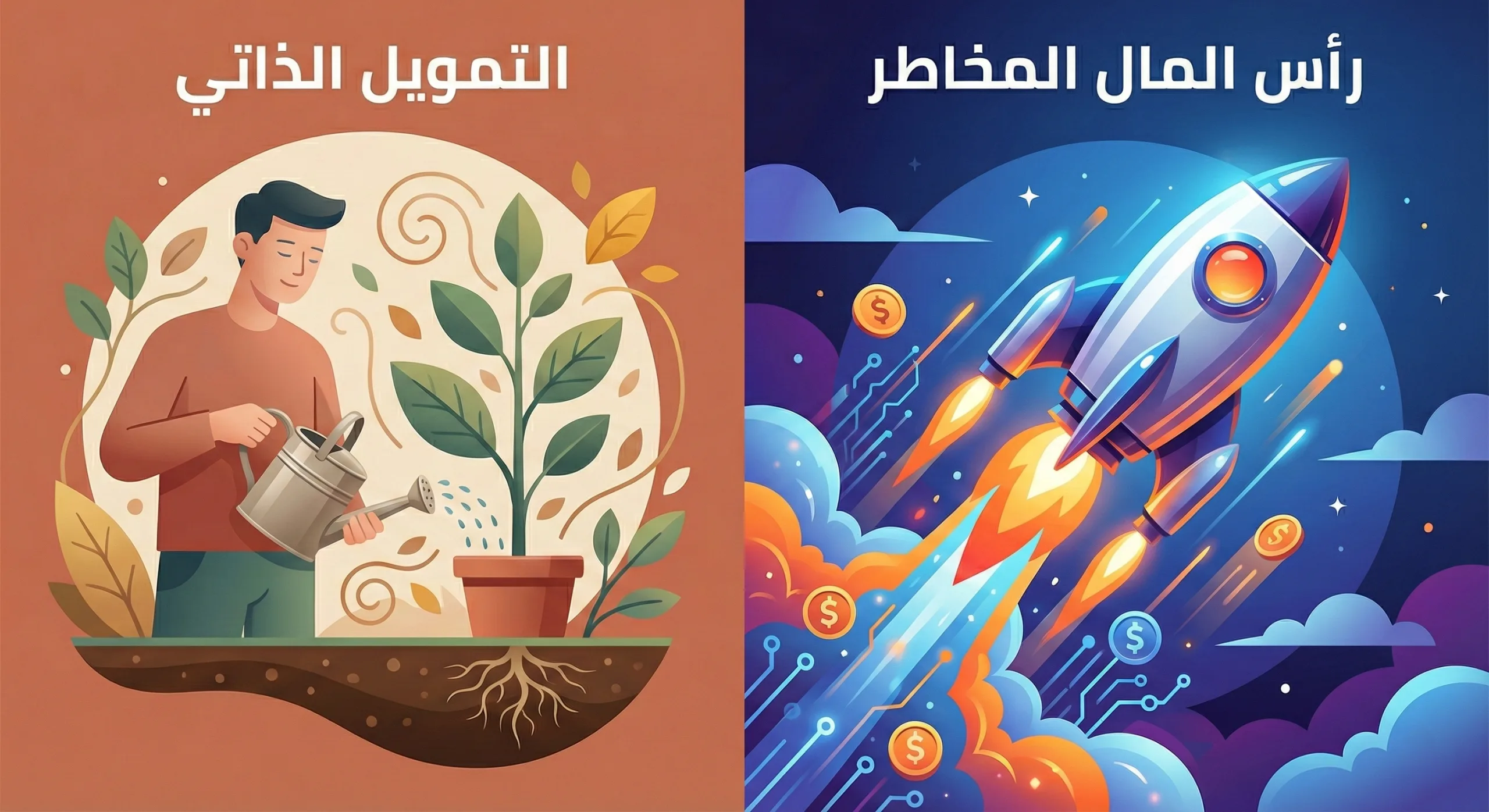 كيفية تمويل الشركات الناشئة 2 التمويل الذاتي أم أموال الآخرين؟ scaled