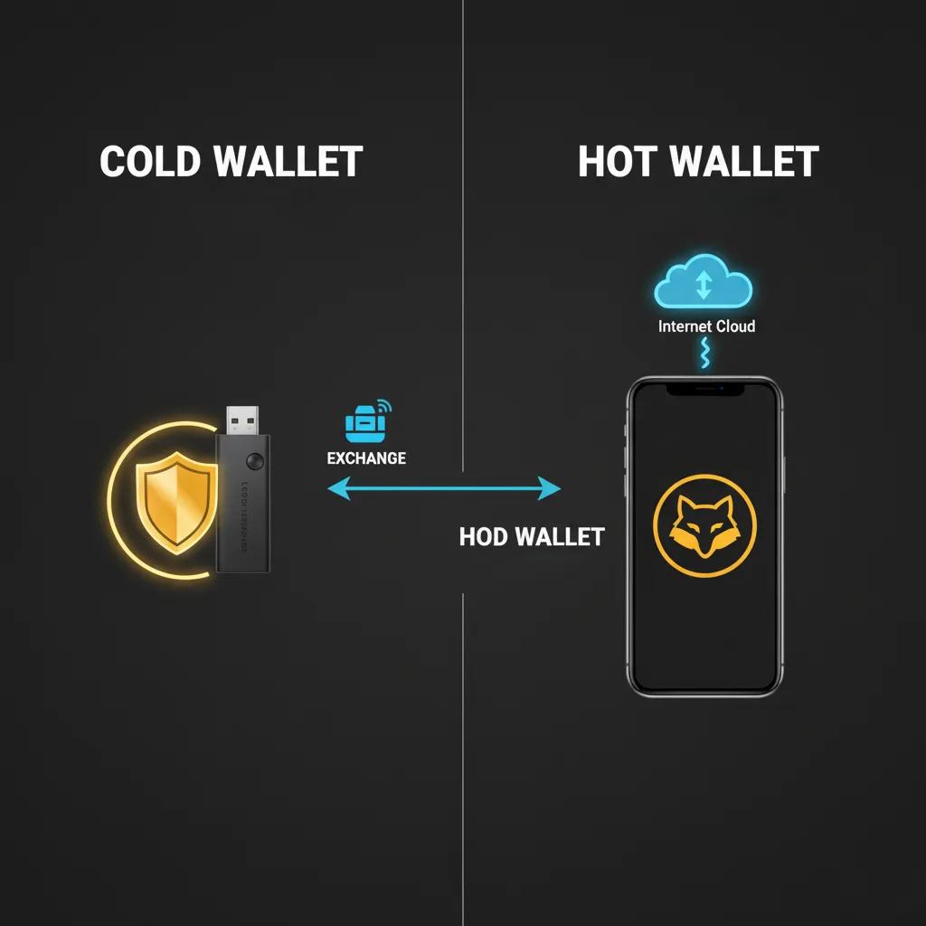 شرح مصطلحات التشفير 2 المحفظة الساخنة Hot Wallet مقابل الباردة Cold Wallet
