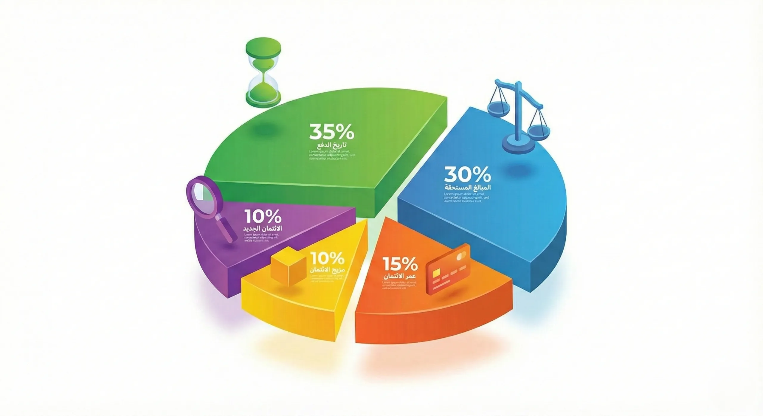 مما تتكون درجة الائتمان الخاصة بك؟ scaled